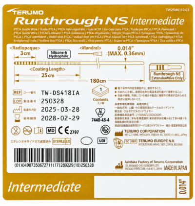 Cuerda de Angioplastia Runthrough™ NS TERUMO - Angioplastia Coronaria