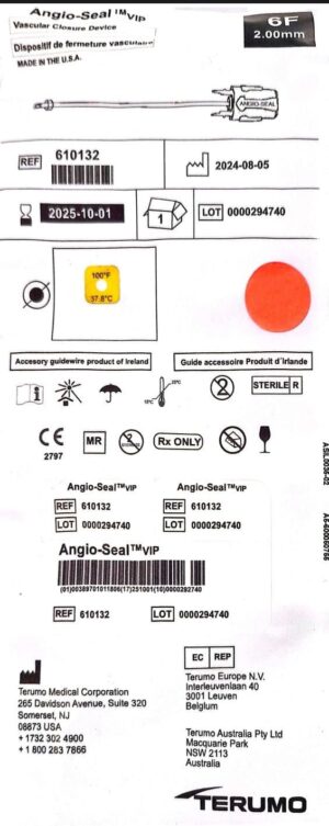 Cierre Vascular Angioseal Terumo