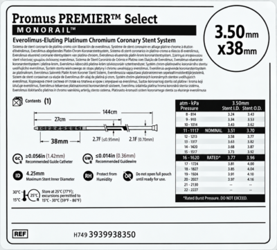 Stent Coronario Promus Premier™ Boston Scientific ES Stent Coronario Promus Premier™ Boston Scientific ES - Angioplastia Coronaria