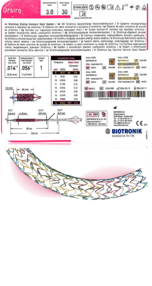 Stent Coronario Orsiro Biotronik