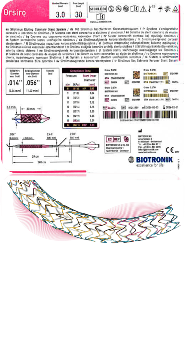 Stent Coronario Orsiro Biotronik
