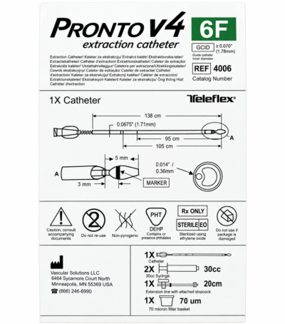 Extractor de Trombos PRONTO V4 TELEFLEX Extractor de Trombos PRONTO V4 TELEFLEX - Angioplastia Coronaria